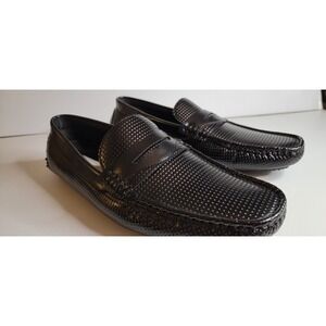 AC Casuals Slip On Black Patent Leather Driving Shoes Casual 9.5 Size Comfortabl